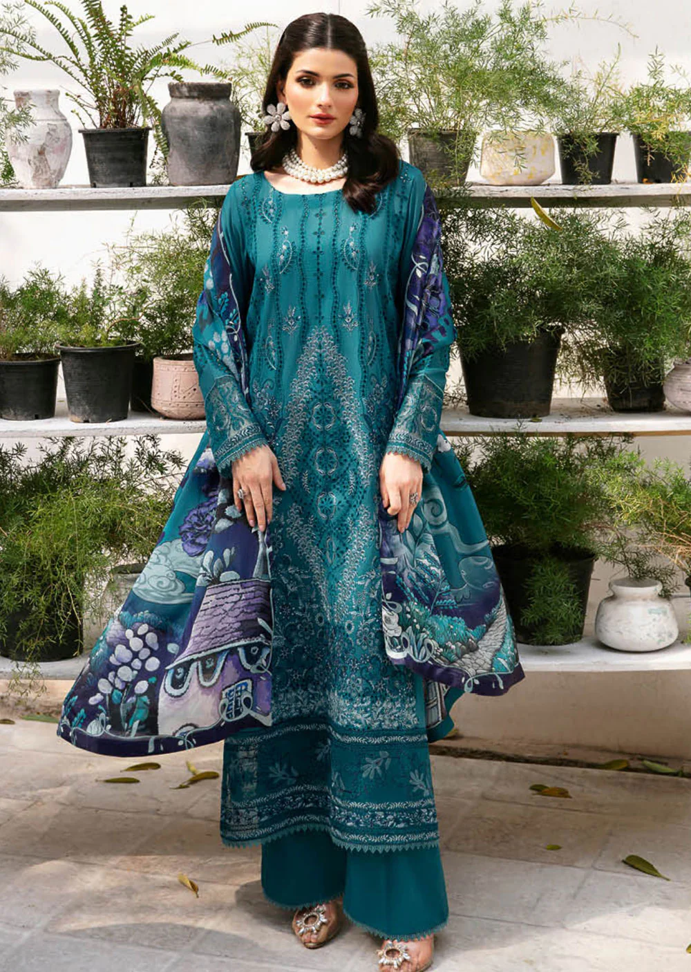Z-902-R - Readymade - Ramsha Andaaz Luxury Lawn Vol 9 2024 - Image 4