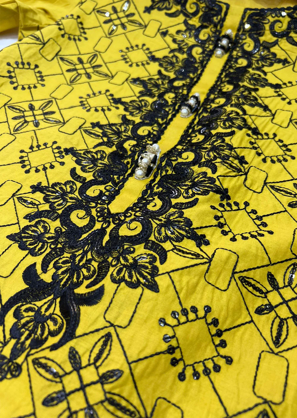 ZA793 Yellow Readymade Lawn Kurti - Image 2
