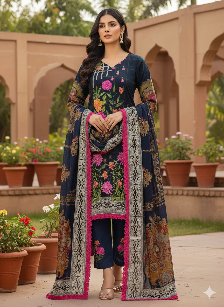ZAS Readymade Dilnasheen Linen Suit - Image 4