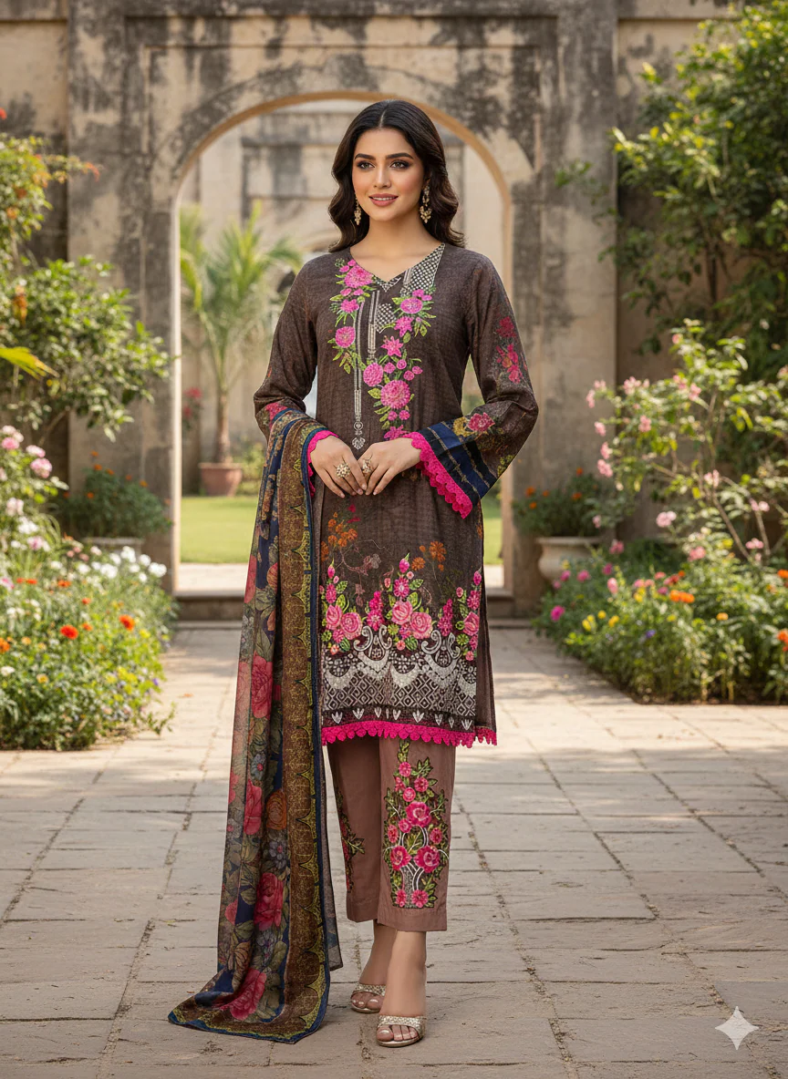 ZAS Readymade Dilnasheen Linen Suit - Image 6
