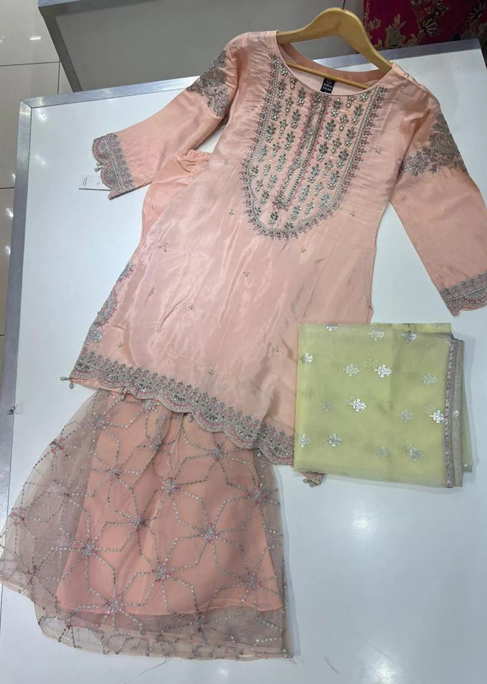 ZN1591 Pink Readymade Cotton Silk Suit