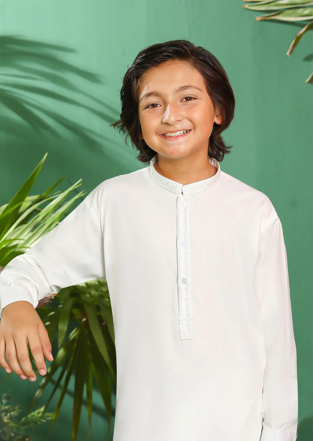 ZN2933 Off White Readymade Father & Son Trouser Suit - Image 5