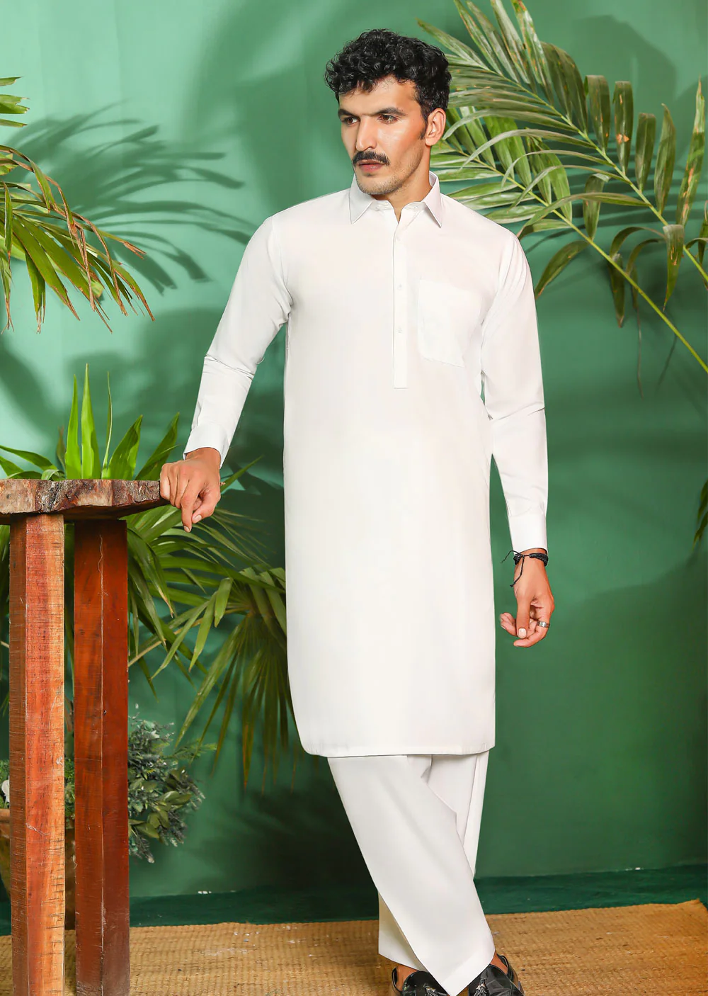 ZN2996 Off White Readymade Father & Son Salwar Kameez - Image 3