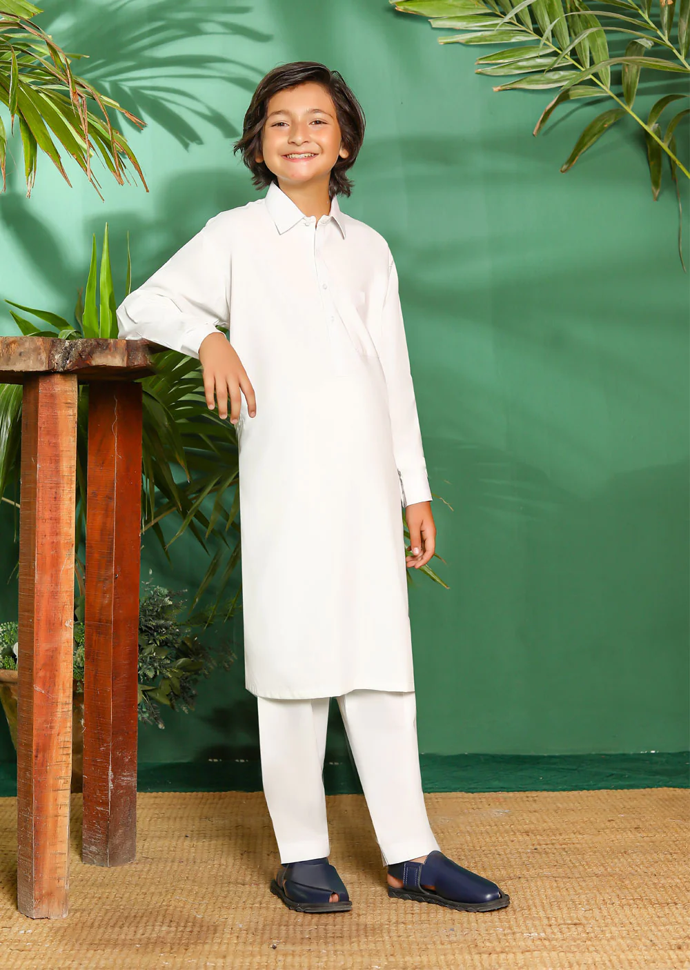 ZN2996 Off White Readymade Father & Son Salwar Kameez - Image 6