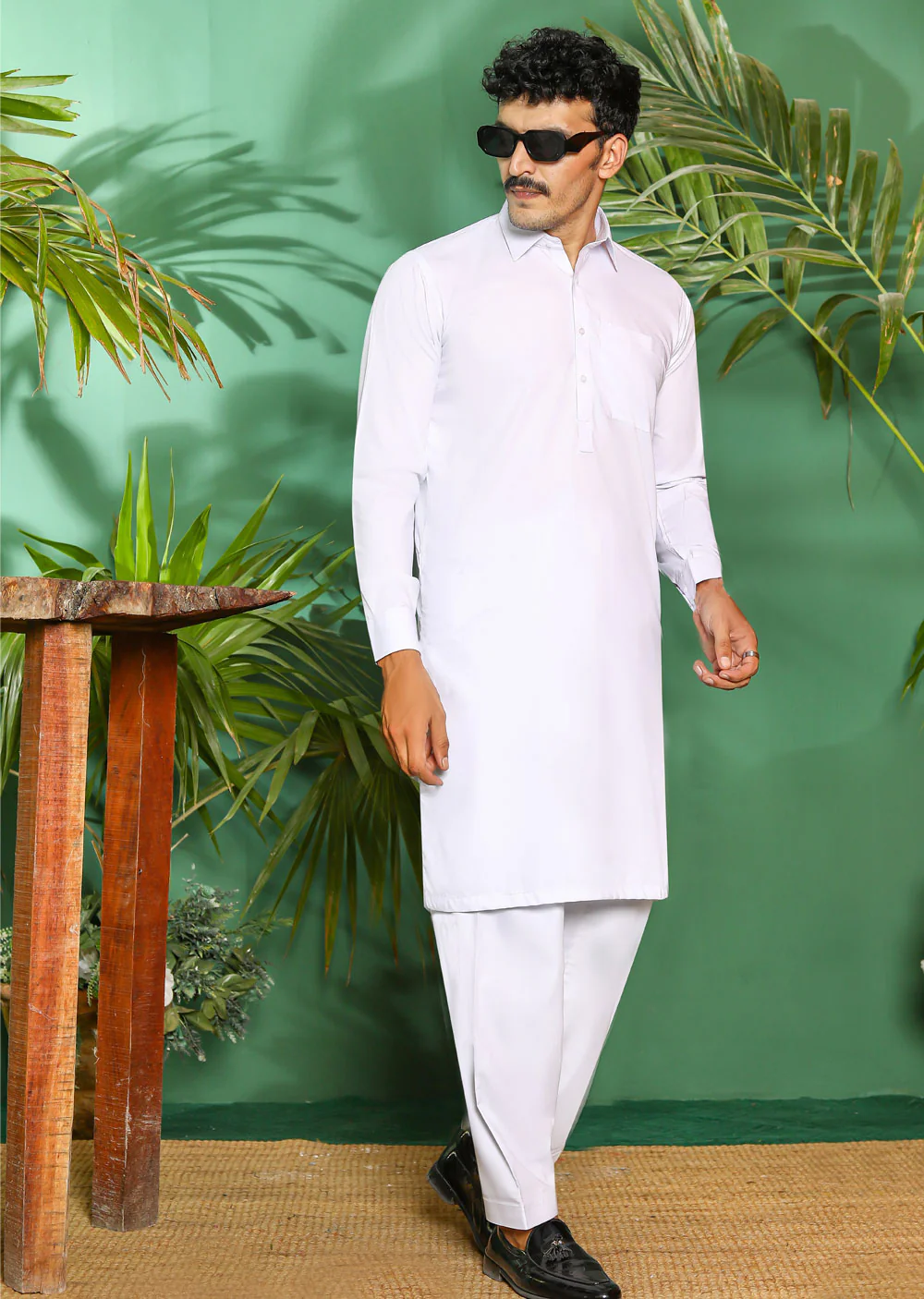 ZN2996 White Readymade Father & Son Salwar Kameez - Image 3