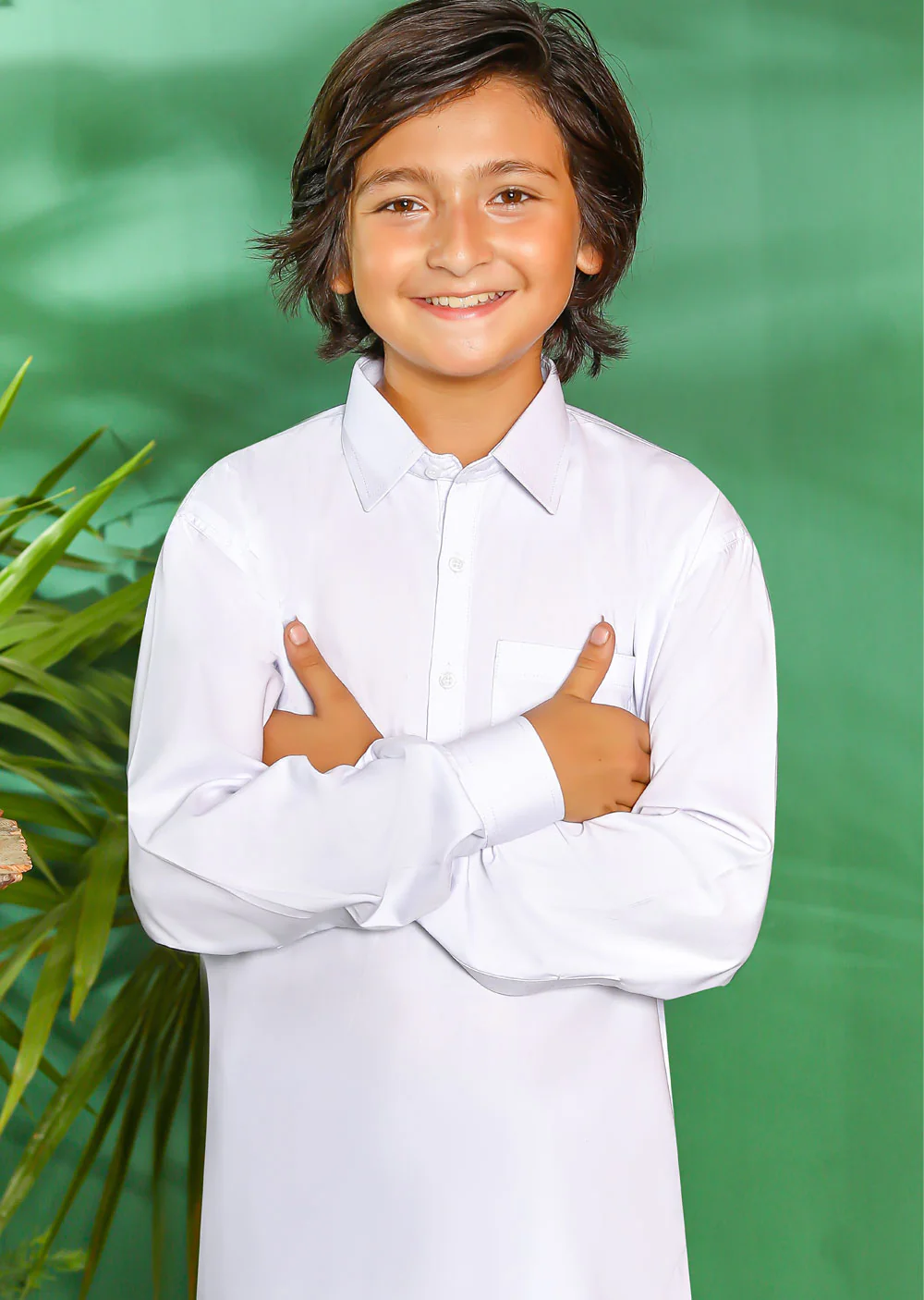 ZN2996 White Readymade Father & Son Salwar Kameez - Image 4